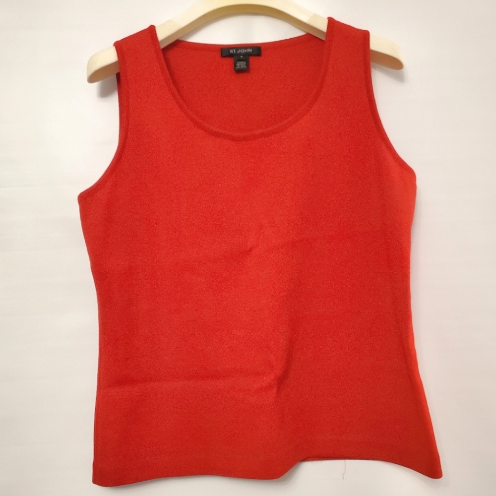 St John sleeveless top in red